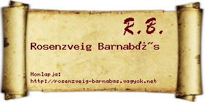Rosenzveig Barnabás névjegykártya